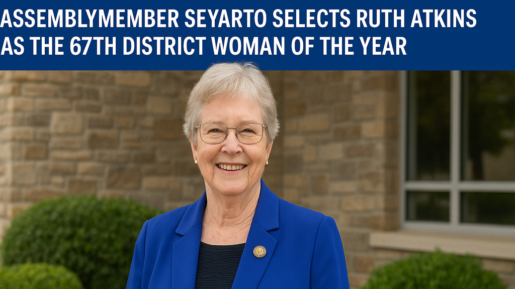 Assemblymember Seyarto Selects Ruth Atkins as the 67th District Woman of the Year